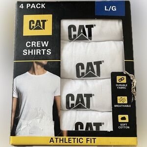 CAT Crew Shirts Athletic Fit For Men New In Box 4 Pack